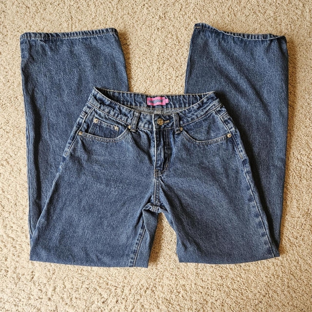 Edikted Women's Medium Blue Wide Leg Jeans